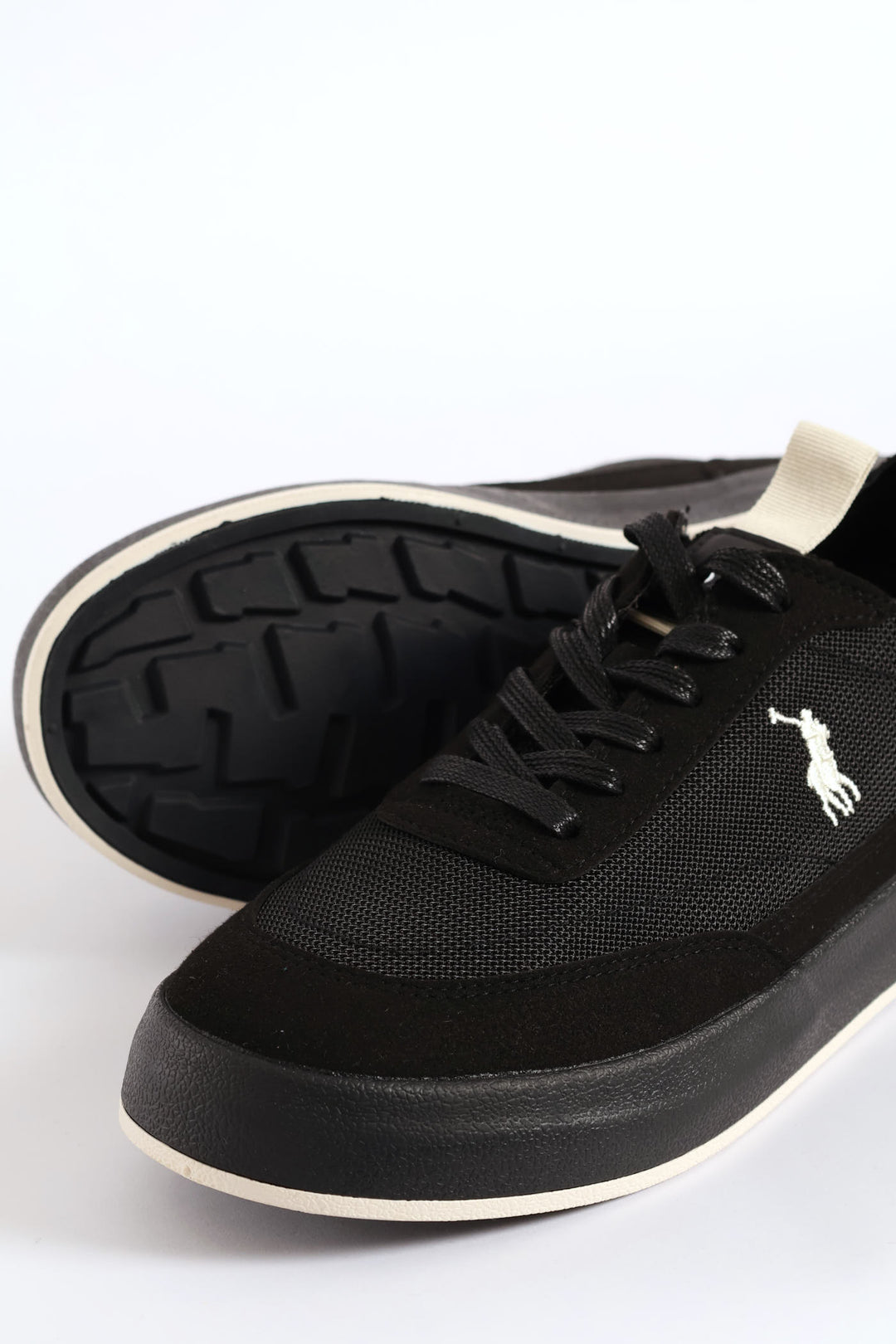 Textured Court Sneaker - Black