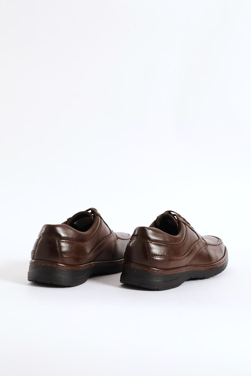 Lace Up Smart Casual Shoe - Brown