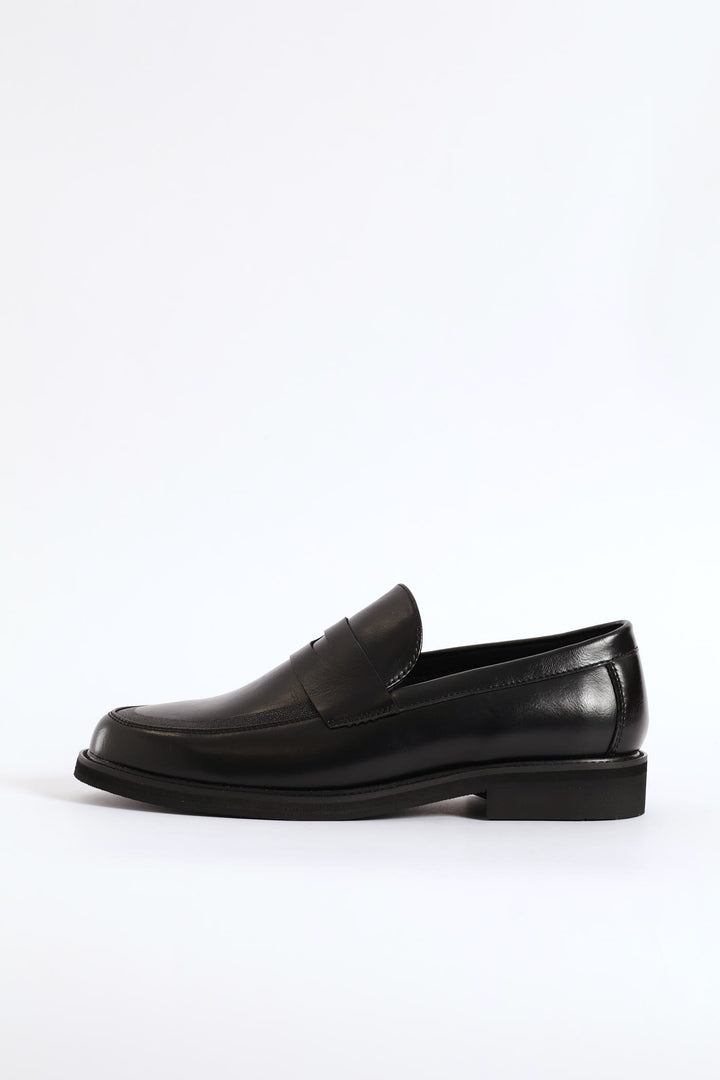 Cutout On Upper Band Slip On Formal Shoe - Black