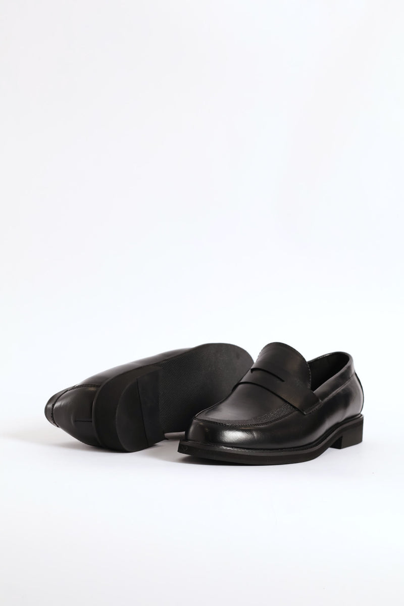 Cutout On Upper Band Slip On Formal Shoe - Black