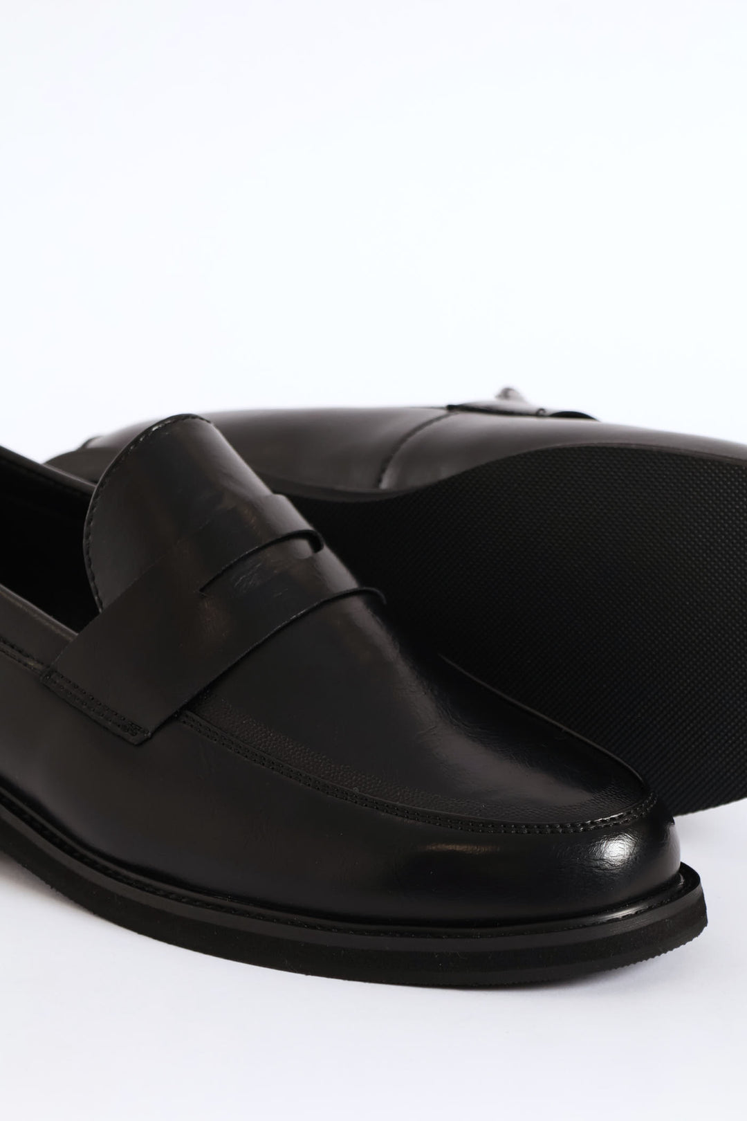 Cutout On Upper Band Slip On Formal Shoe - Black