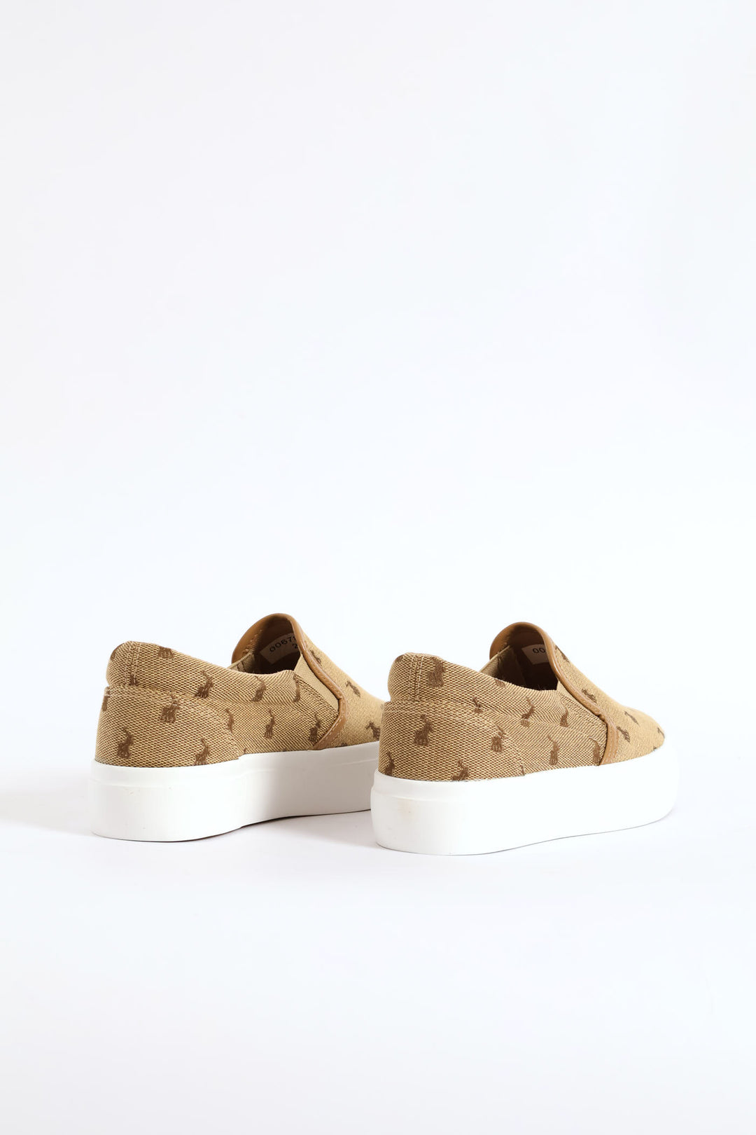 Boys Monogram Slip On Sneaker - Stone