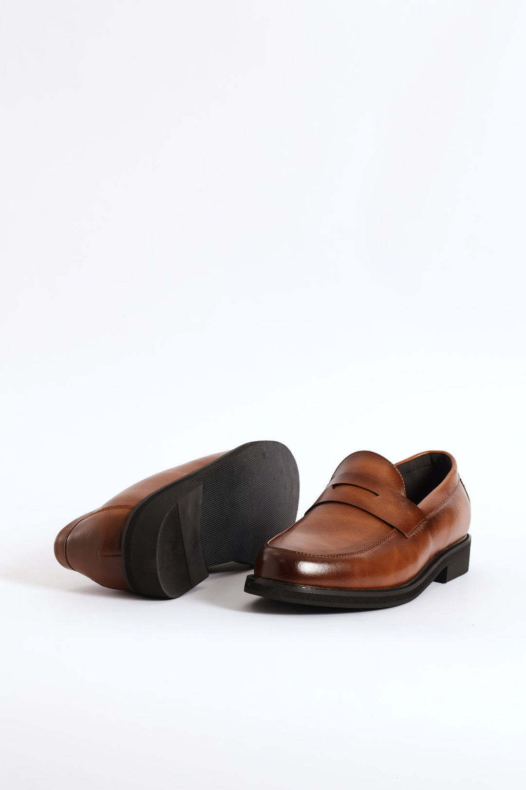 Cutout On Upper Band Slip On Formal Shoe - Tan