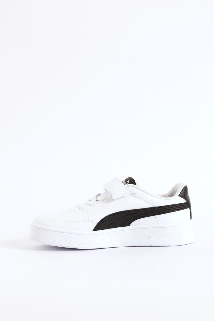 Pre-Boys Court Classic Clean Ac Plus Sneaker - White/Black