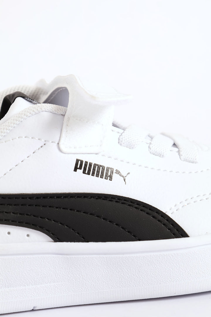 Pre-Boys Court Classic Clean Ac Plus Sneaker - White/Black