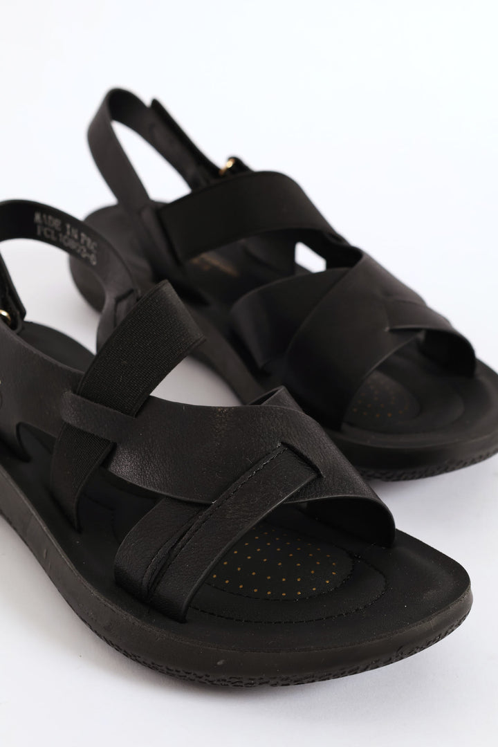 Ankle Strap Sandal - Black