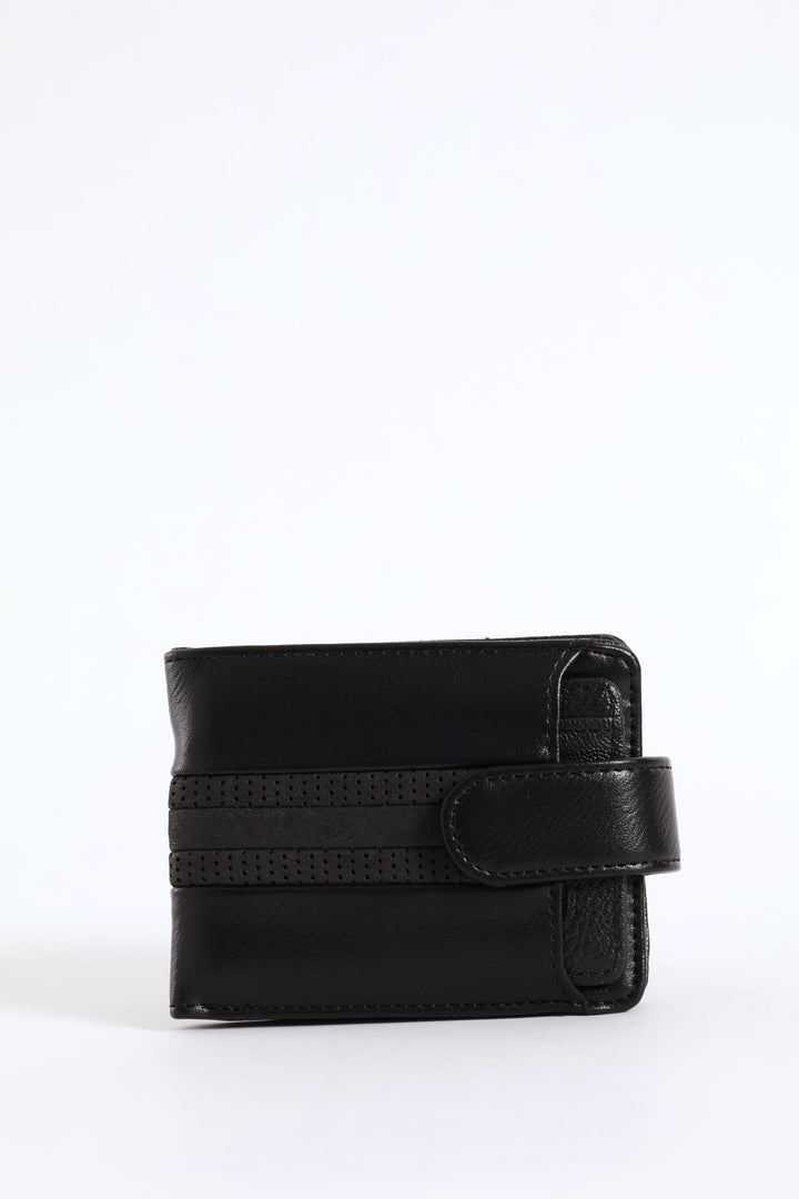 Stitched Billfold Wallet - Black