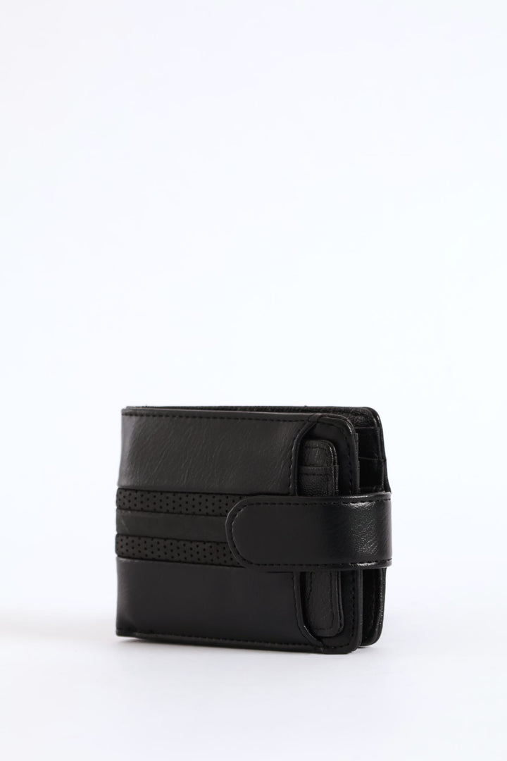 Stitched Billfold Wallet - Black