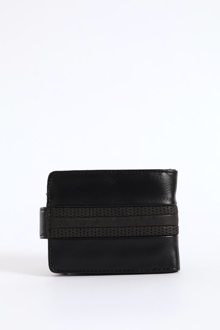 Stitched Billfold Wallet - Black