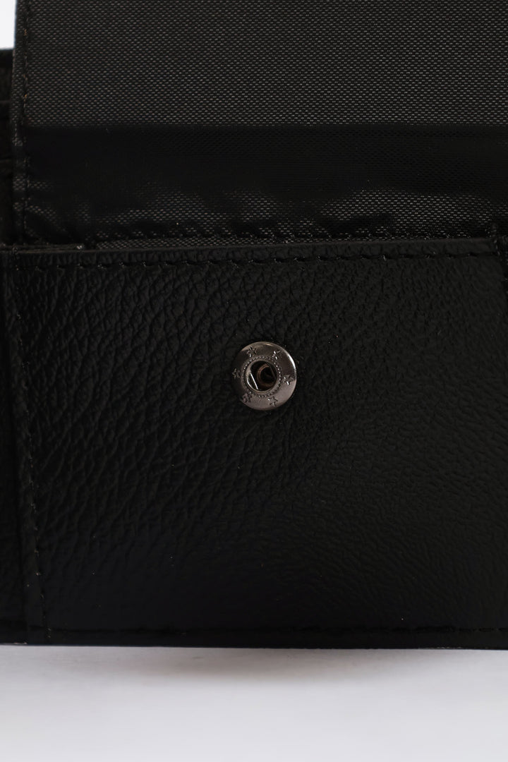 Stitched Billfold Wallet - Black
