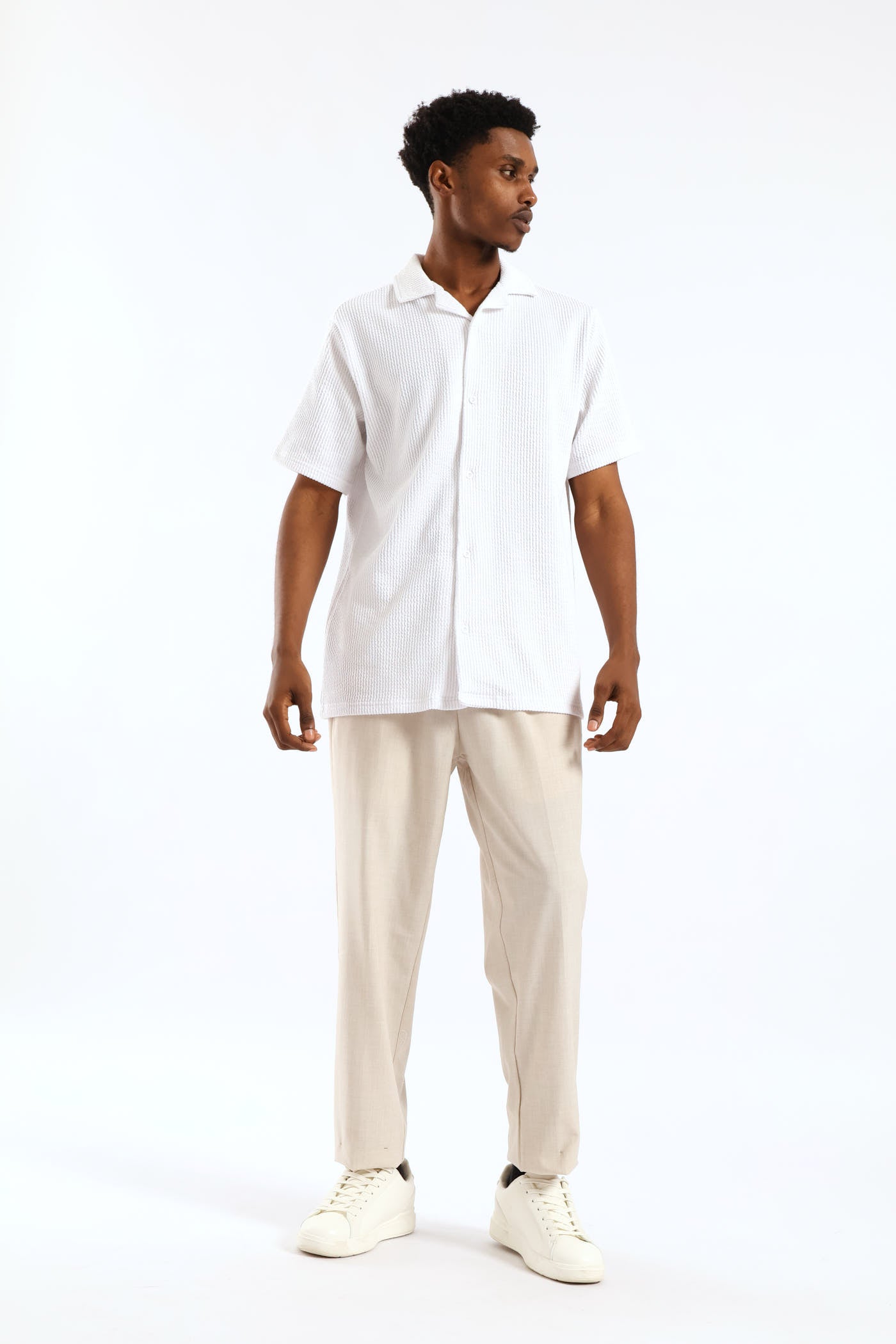Mens Seersucker Shirt - White – Edgars