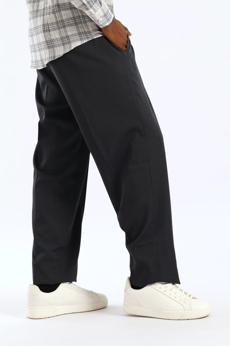 Stretch Elasticated Pintuck Jogger - Charcoal