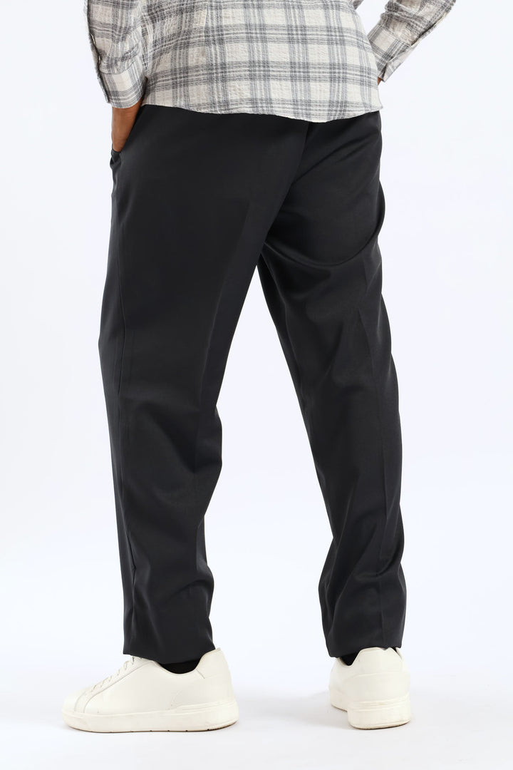 Stretch Elasticated Pintuck Jogger - Charcoal
