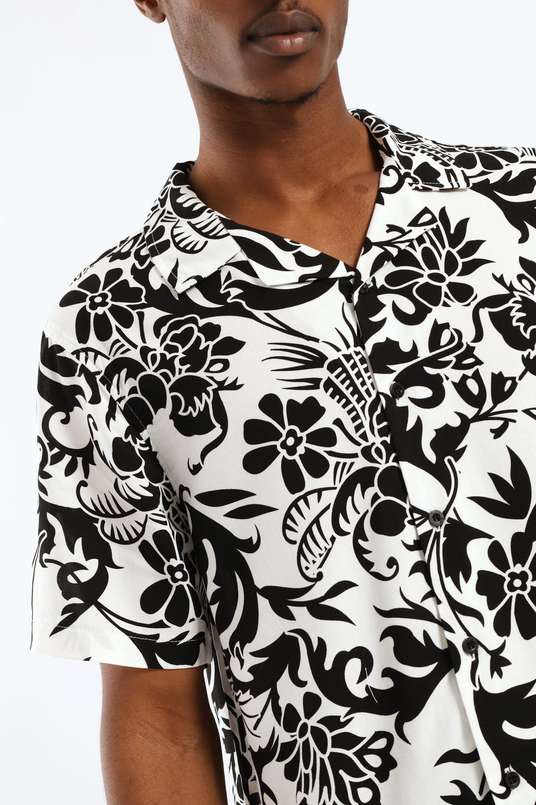 Resort Viscose Shirt - White/Black