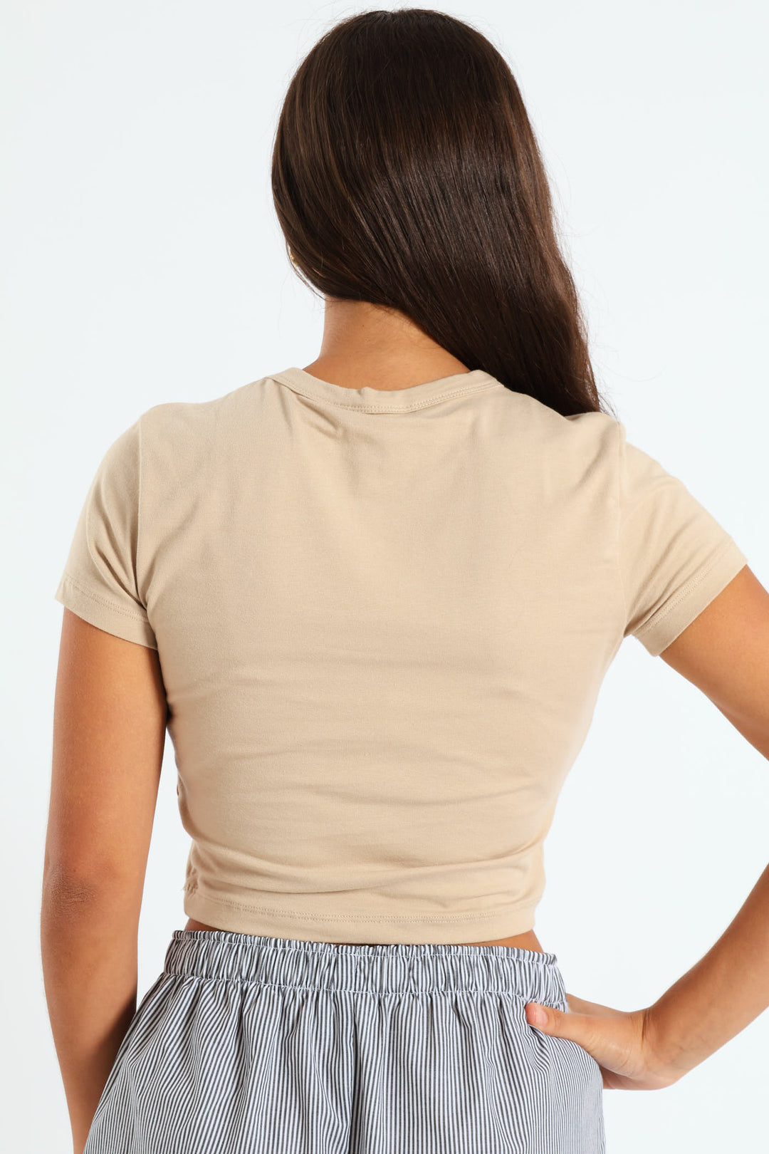 Basic Short Sleeve Tee - Stone