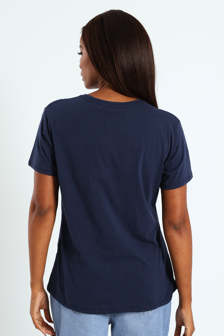 Paris France Bicycle Tee - Midnight Blue