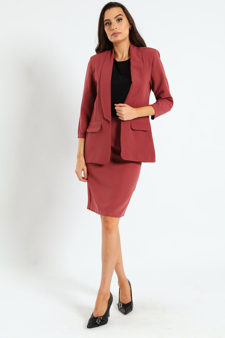 Basic Career Skirt - Dusty Pink