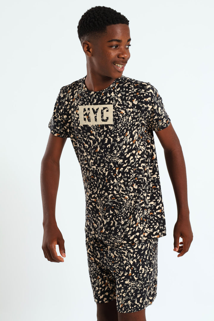 Boys Print Sleep Set - Camo