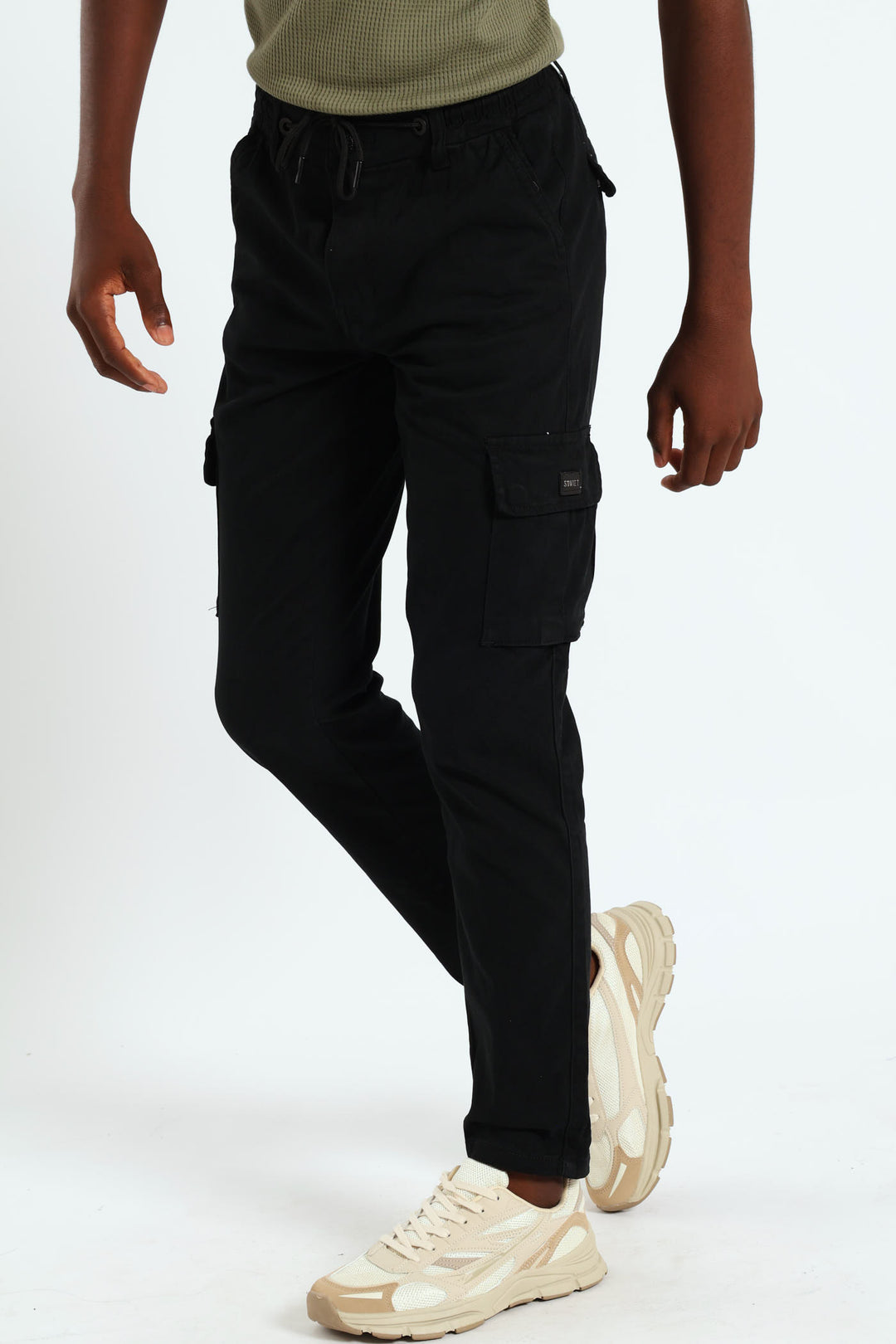 Boys Campione Cargo Pants - Black