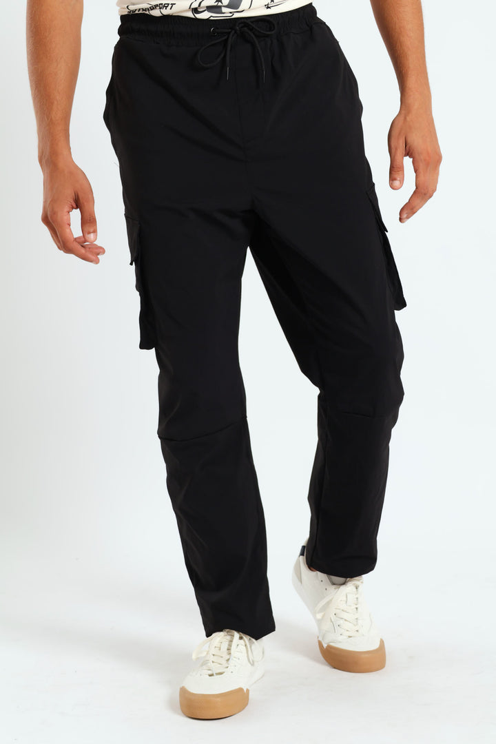 Multi Pocket Technical Cargo Pants - Black