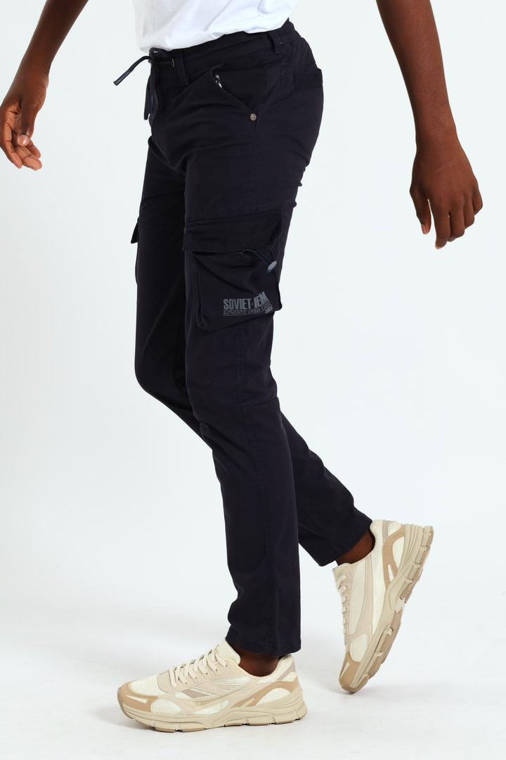 Boys Kings Cargo Pants - Navy