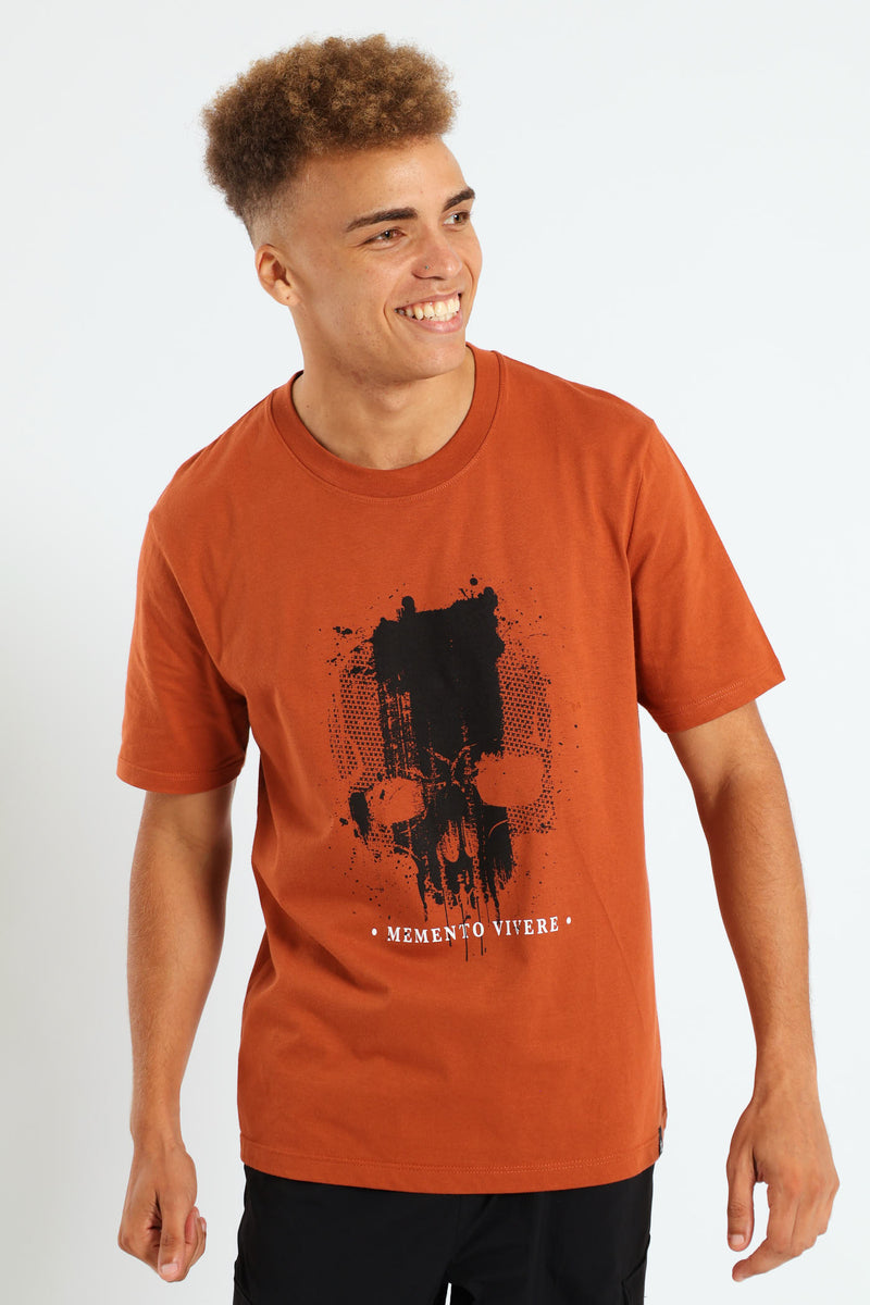 Warpaint Skull Tee - Rust