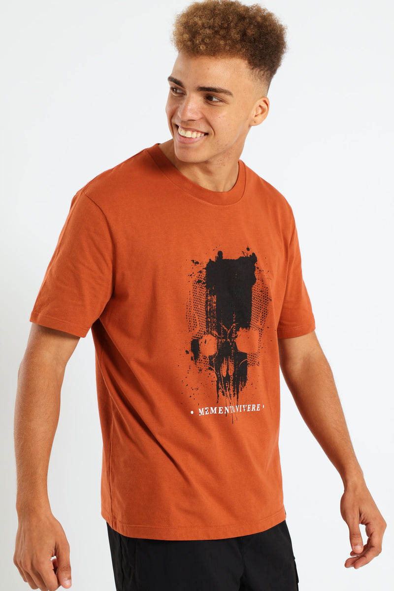 Warpaint Skull Tee - Rust