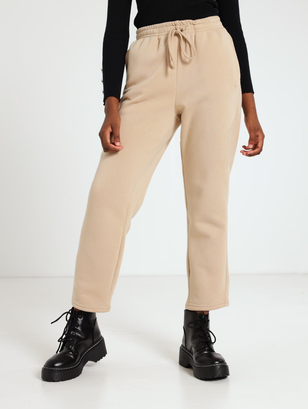 Ladies Straight Leg Jogger - Beige