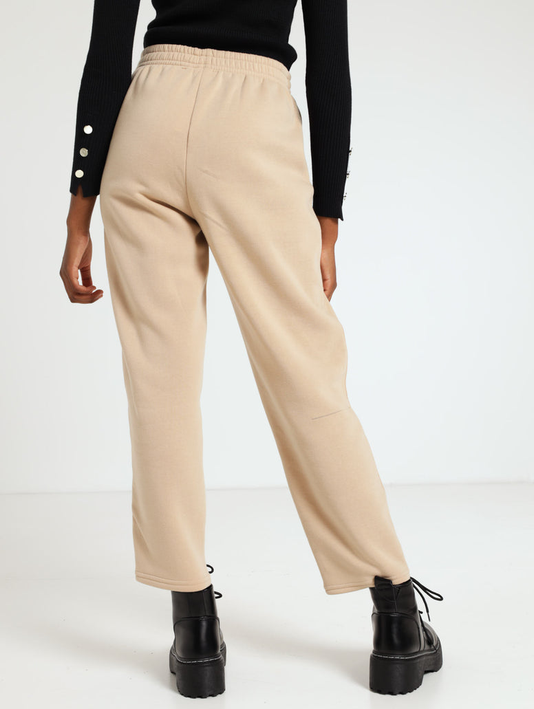 Ladies Straight Leg Jogger - Beige