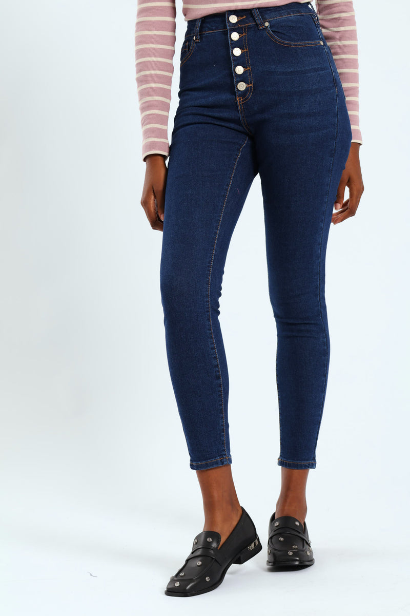 Five Button Skinny Jean - Dark Wash