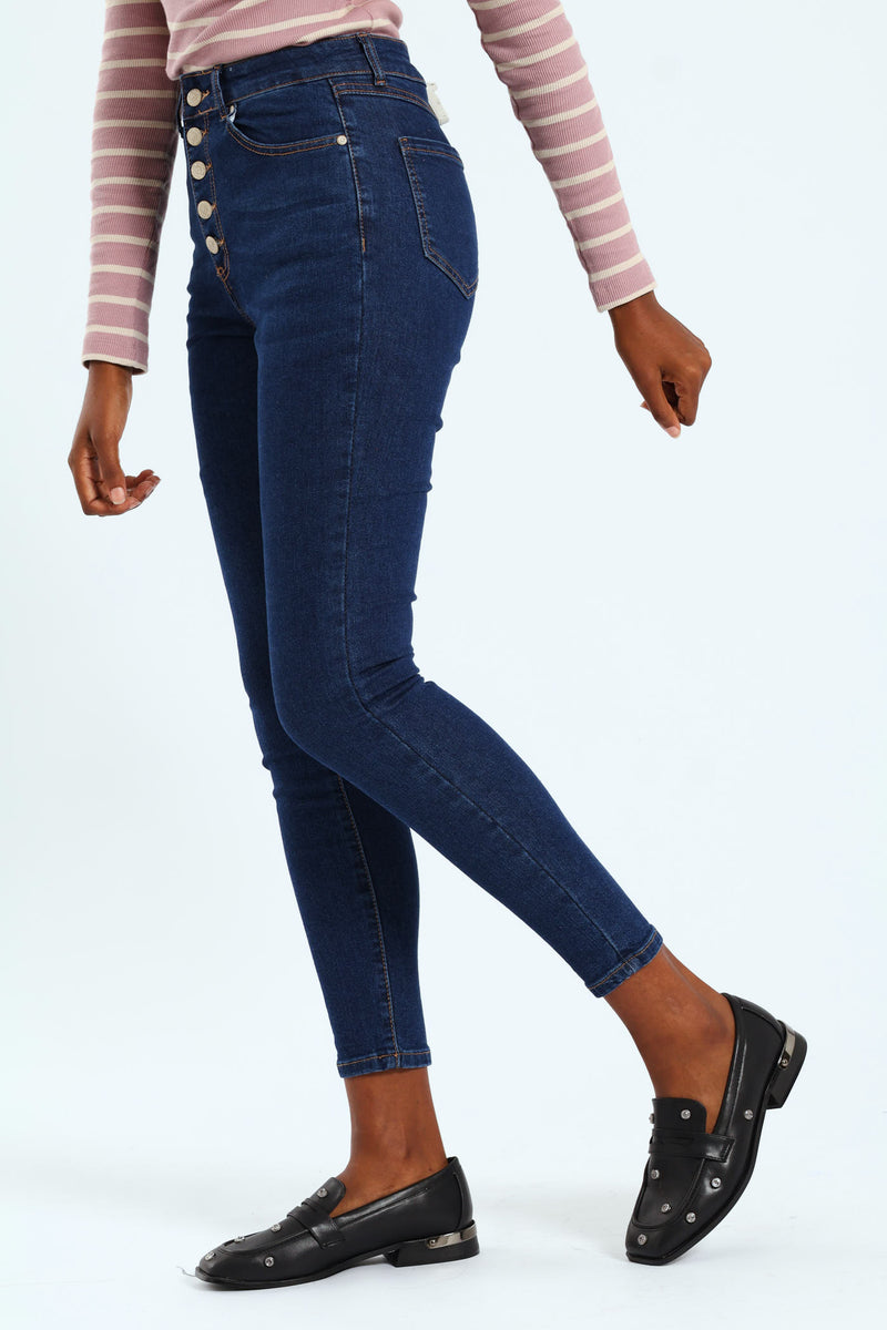 Five Button Skinny Jean - Dark Wash