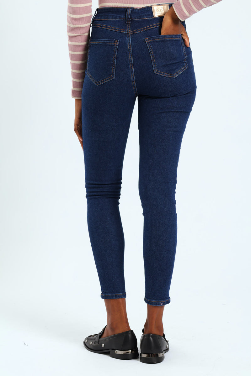 Five Button Skinny Jean - Dark Wash
