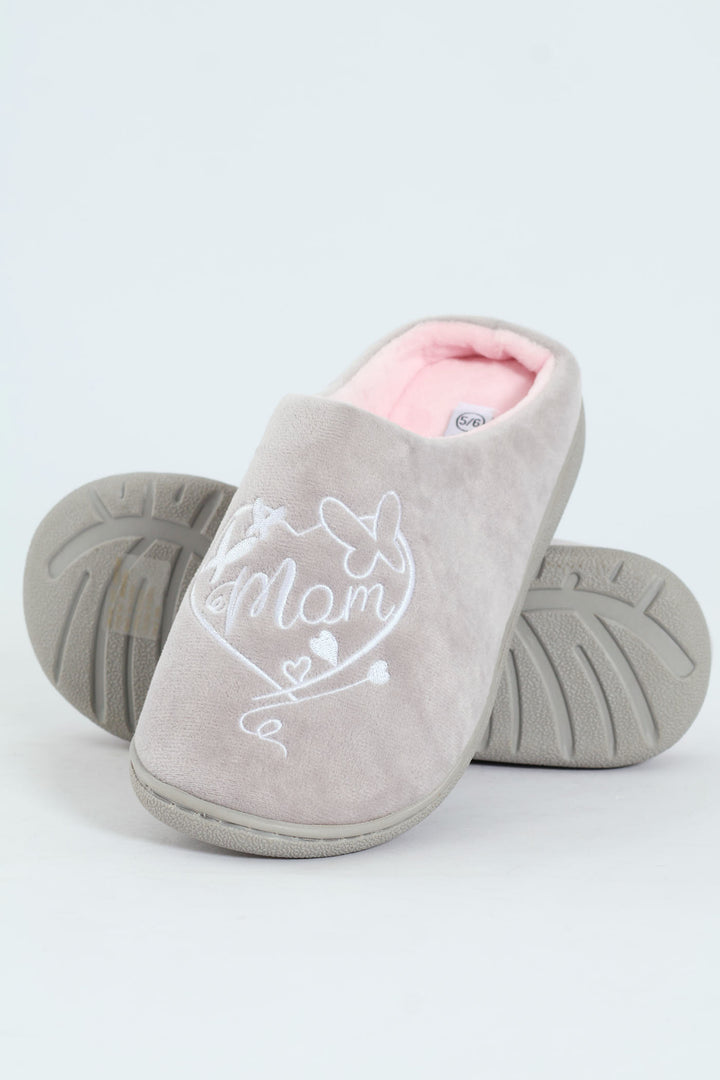 Classic Mule Slipper - Light Grey
