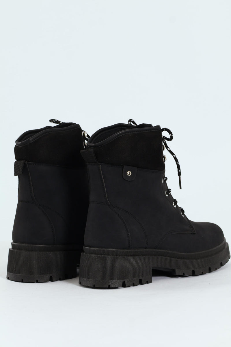 Chunky Hiking Boot - Black