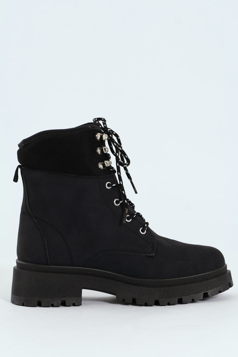 Chunky Hiking Boot - Black