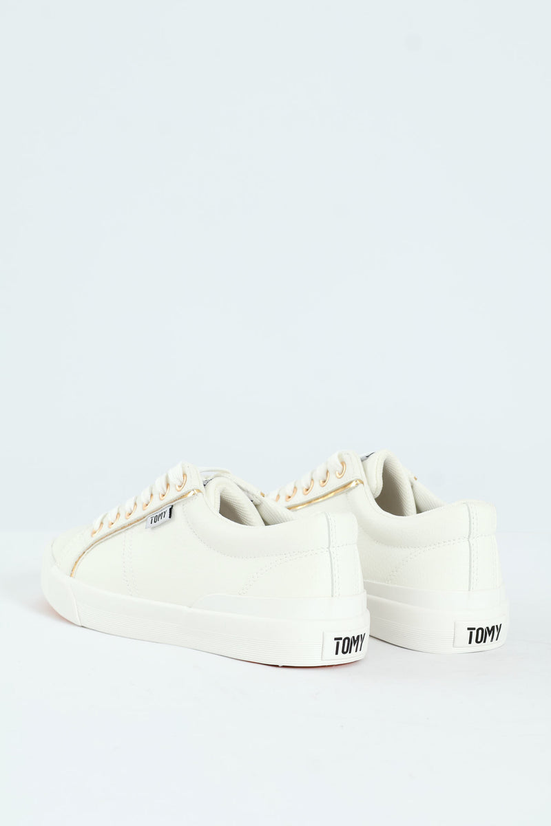 Emma Lace Up Sneaker - White