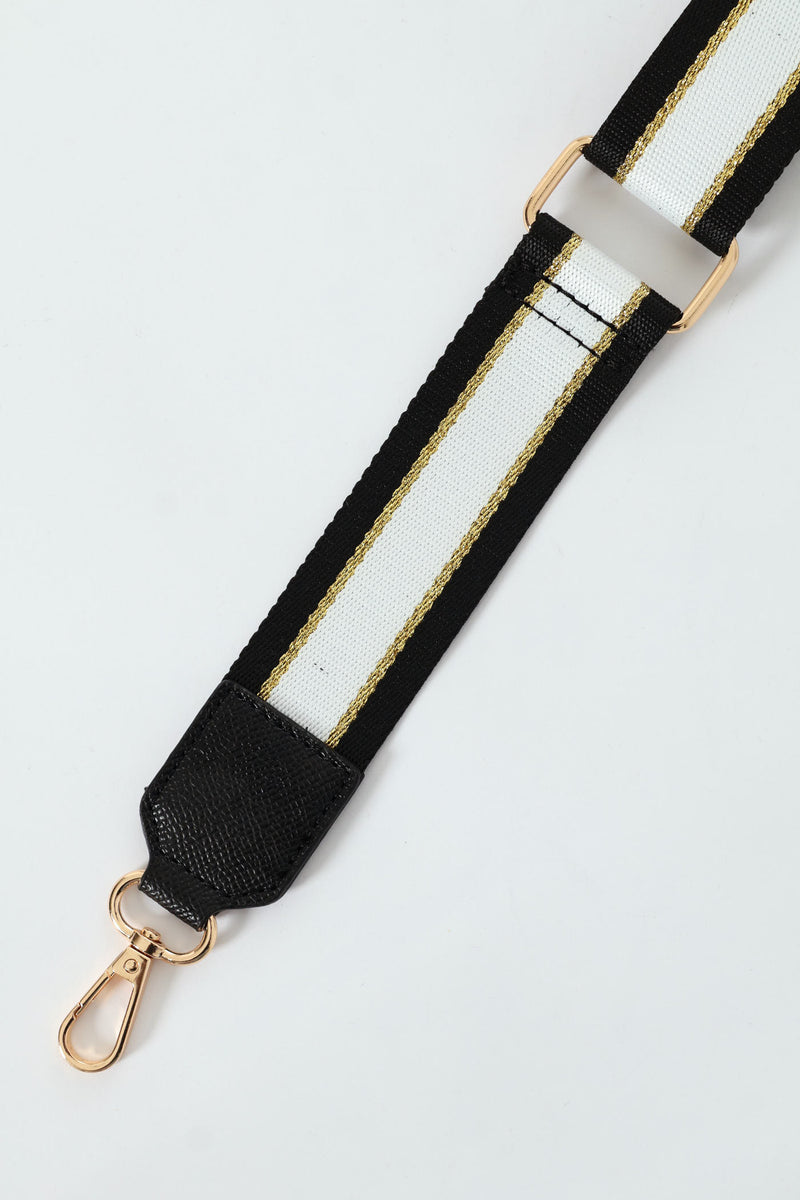 Front Zip Camera Bag With Webbing Strap - Black