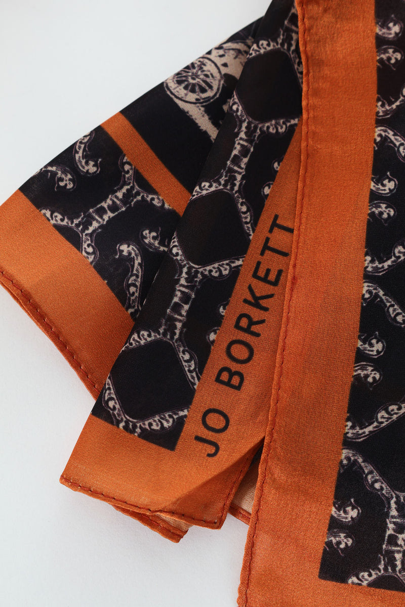 Silk Touch Carriage Scarf - Brown