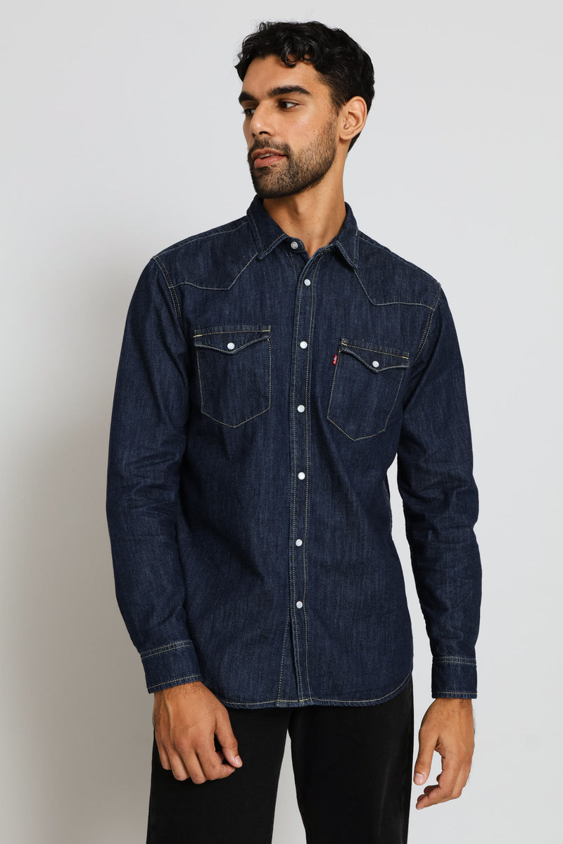 Std Za Classic Western Shirt - Indigo