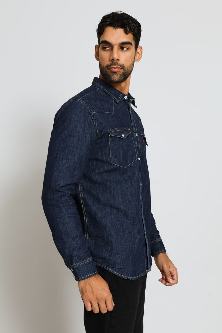Std Za Classic Western Shirt - Indigo
