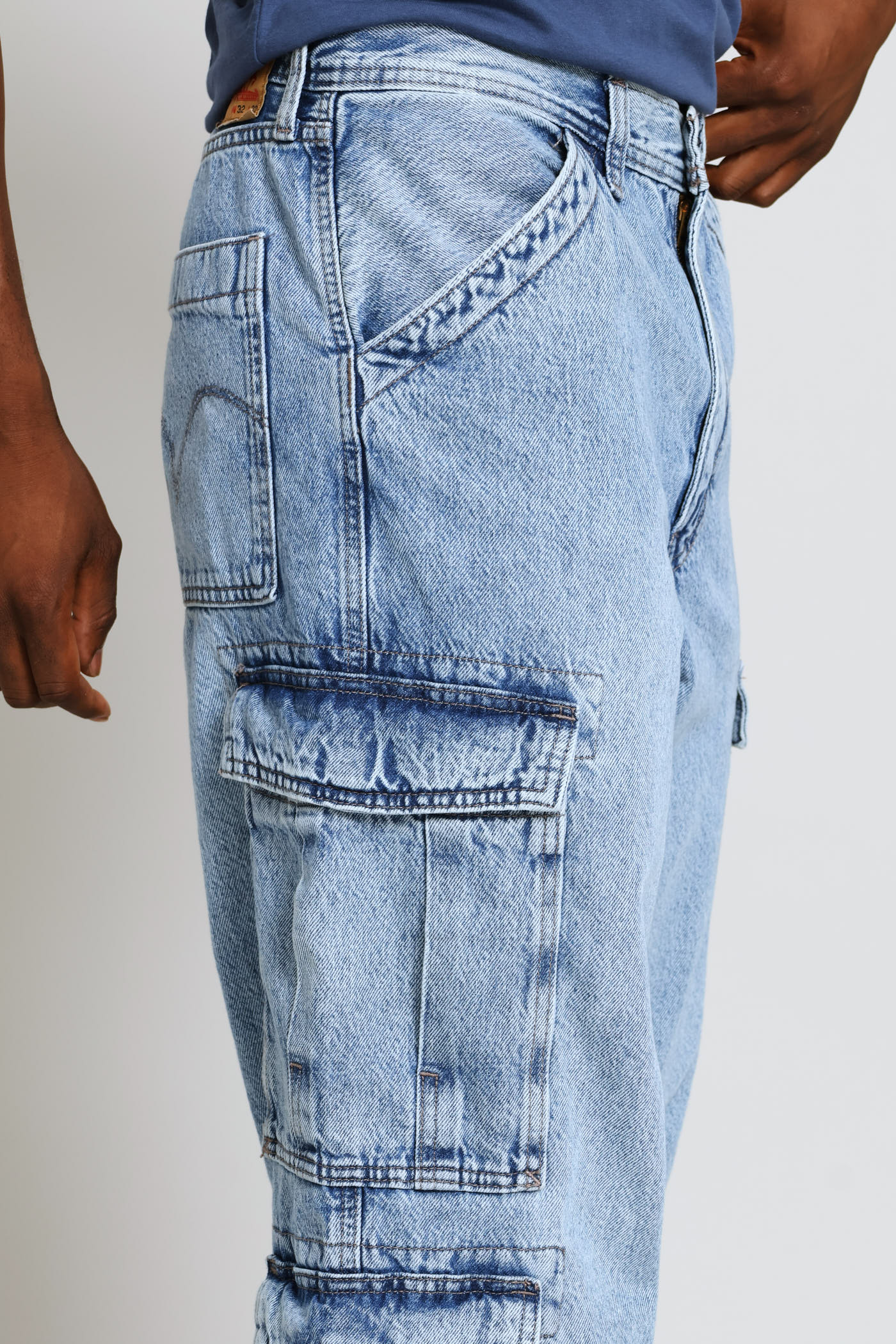 Mens 578 Joyful Clouds Baggy Cargo Denim - Blue – Edgars