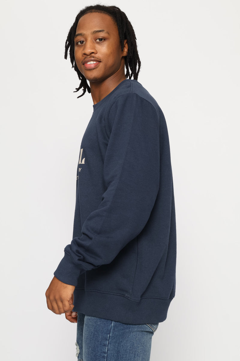 Wedges Crew Top - Navy