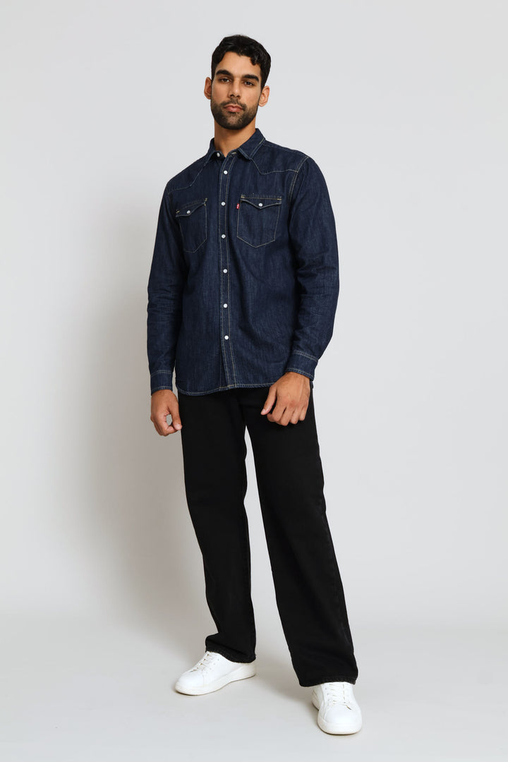 Std Za Classic Western Shirt - Indigo
