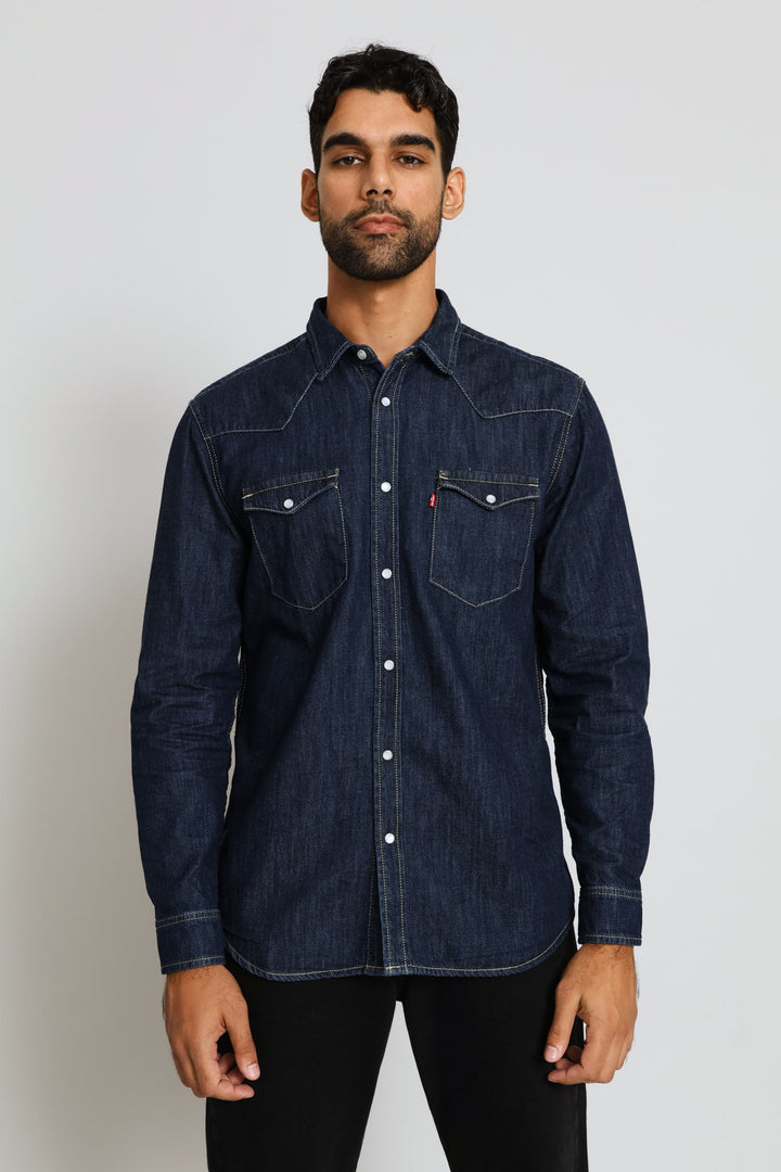Std Za Classic Western Shirt - Indigo