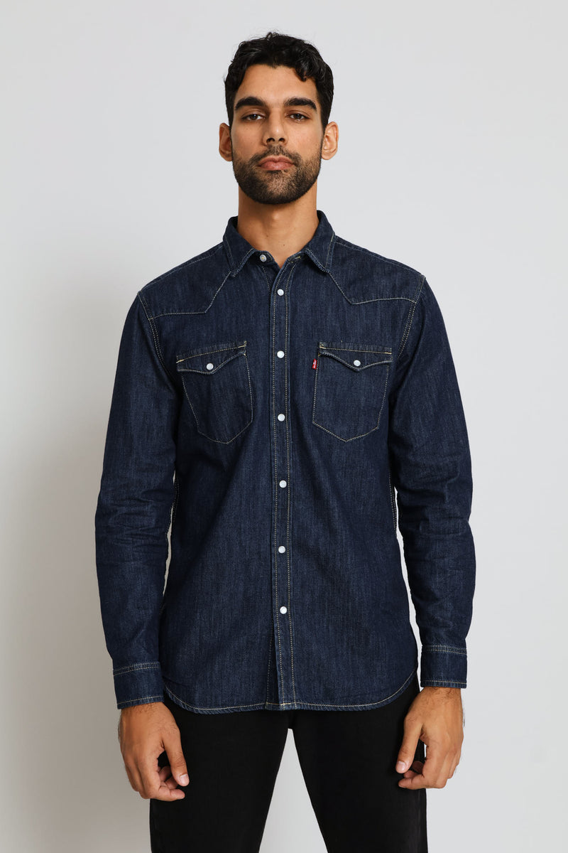 Std Za Classic Western Shirt - Indigo