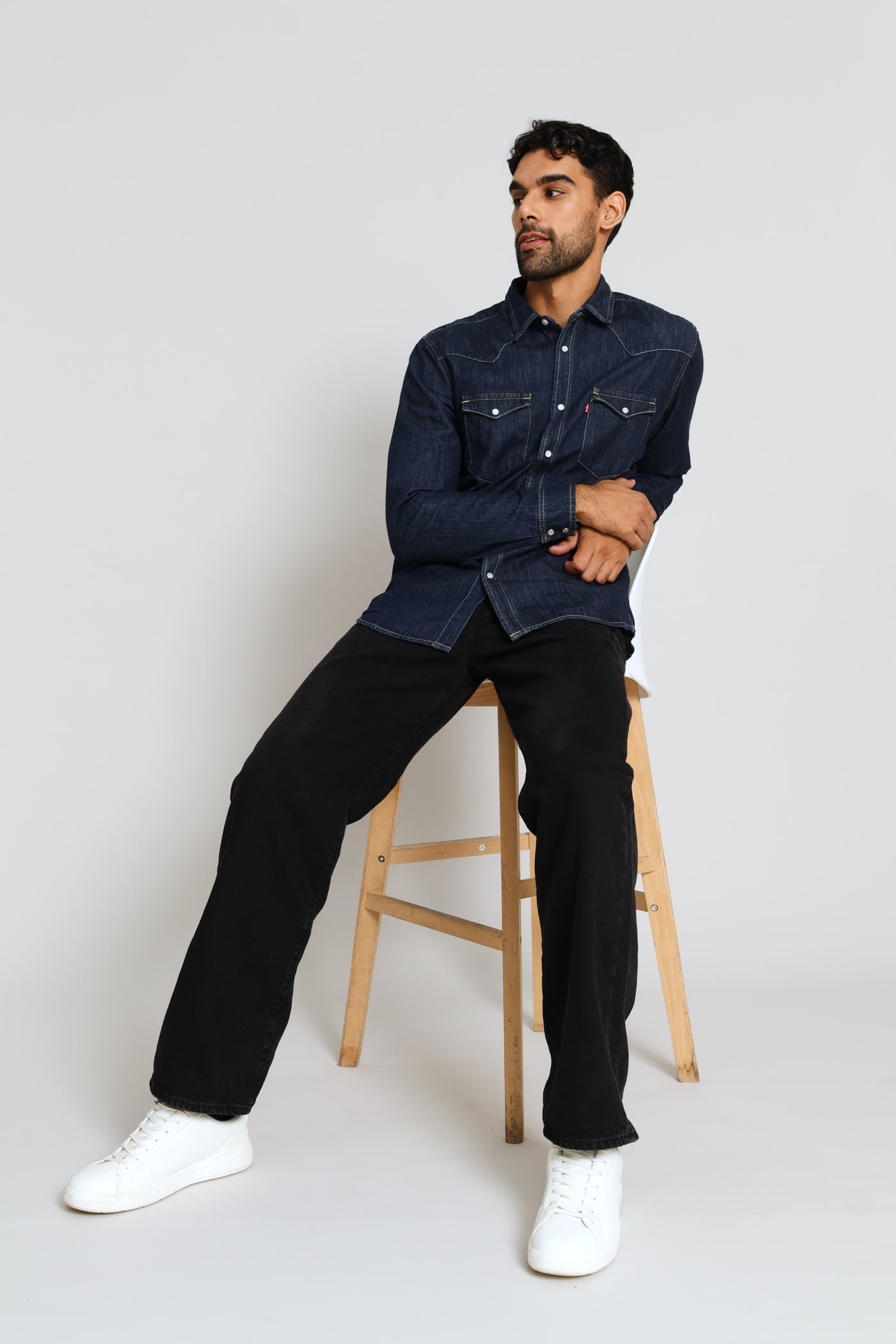 Mens Levi 501 Big Wheels Loose Denim - Black – Edgars