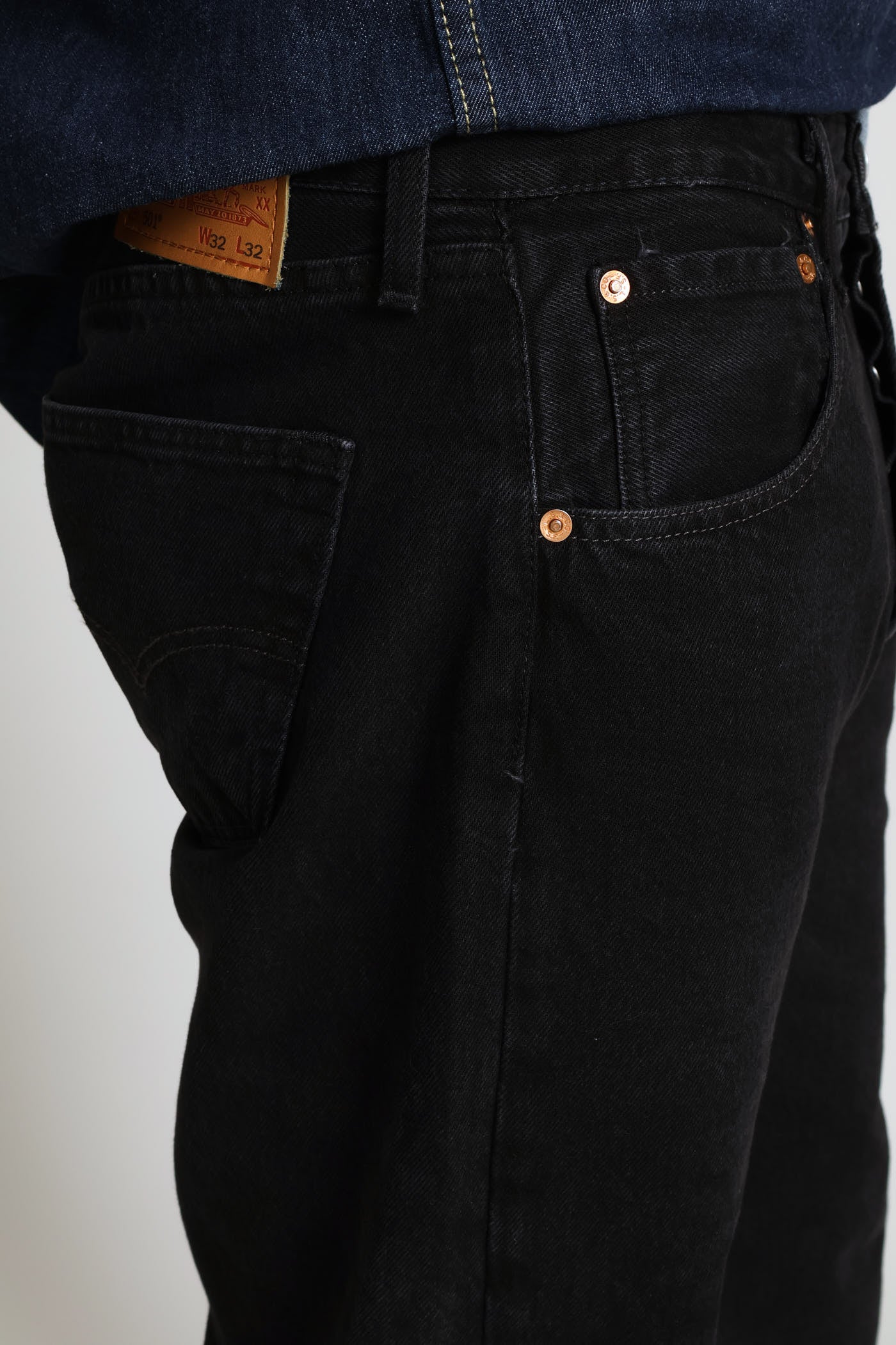 Mens Levi 501 Big Wheels Loose Denim - Black – Edgars