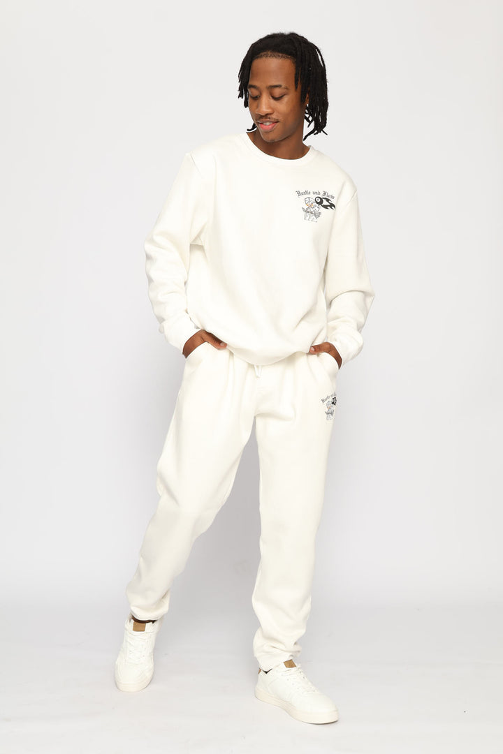 Hustle & Flow Fleece Jogger - Ecru