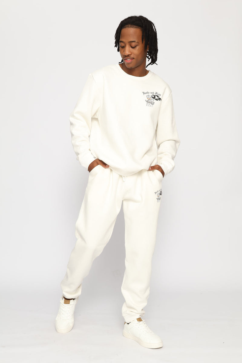 Hustle & Flow Fleece Jogger - Ecru