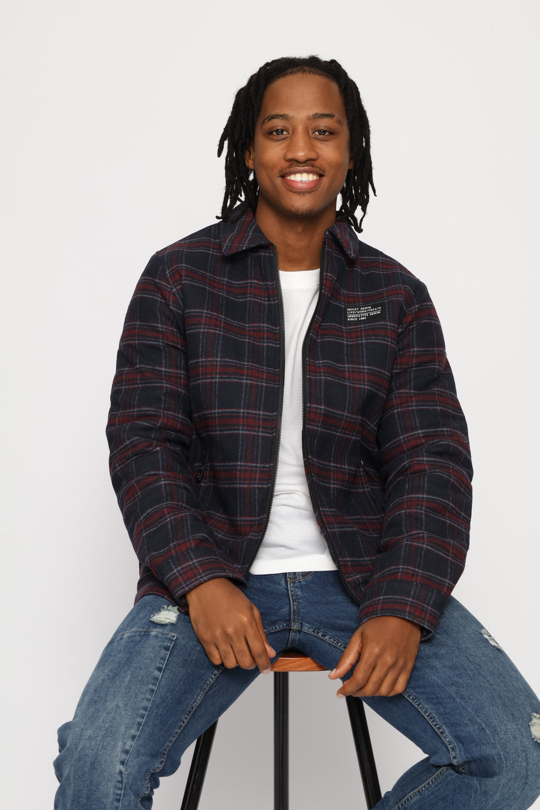 Sylas Shacket - Black/Red